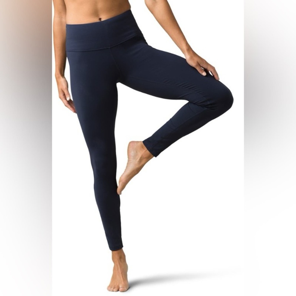 NWT PrAna women’s Transform Workout Legging in Nautical workout yoga stretch blu
